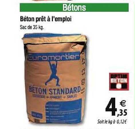 béton prêt à l'emploi
