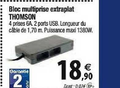bloc multiprise extraplat thomson