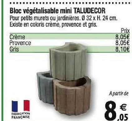 bloc végétalisable mini taludecor