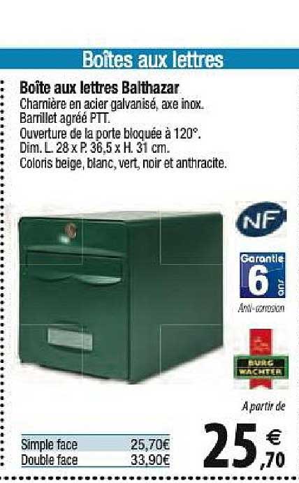 boîte aux lettres balthazar