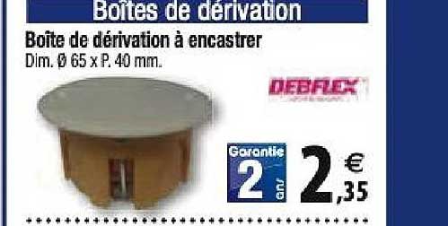 boîte de dérivation à encastrer debflex