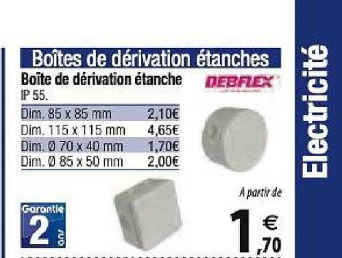 boîte de dérivation étanche debflex