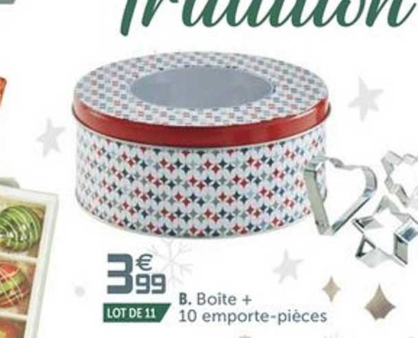 boîte et 10 emporte-pièces