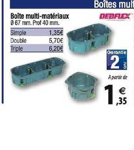 boîte multi matériaux debflex