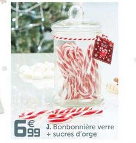 bonbonnière verre et sucres d'orge