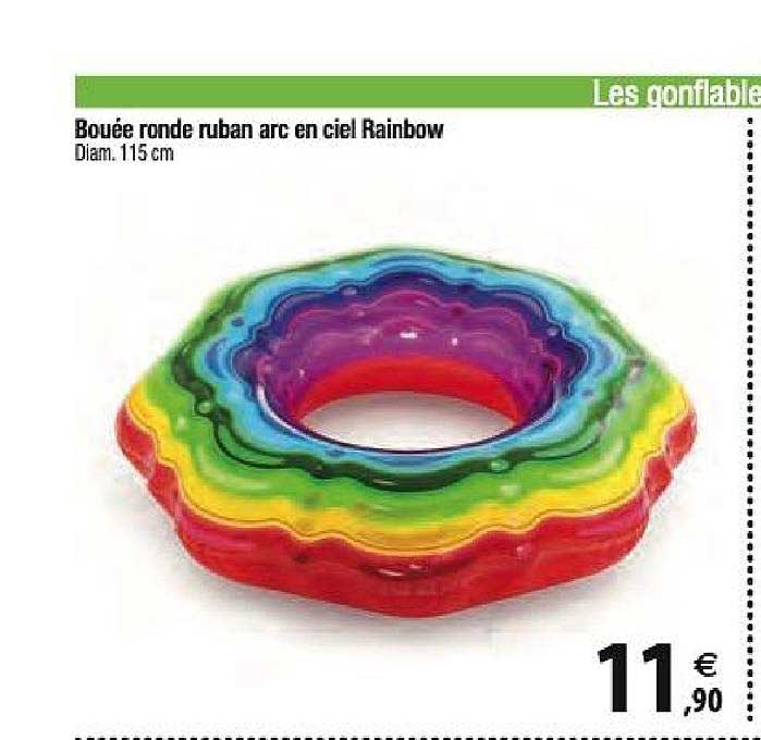 Bouée Ronde Ruban Arc En Ciel Rainbow