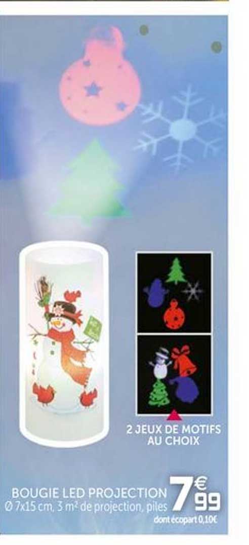 bougie led projection