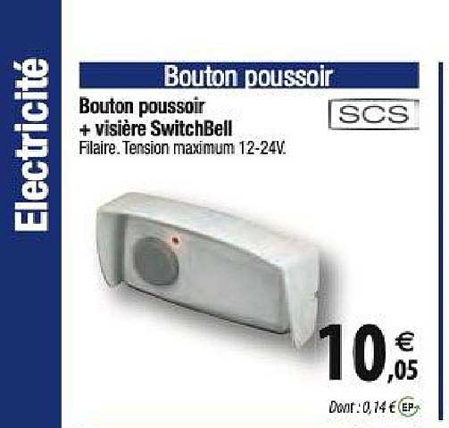 bouton poussoir + visière switchbell scs