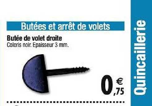 butée de volet droite