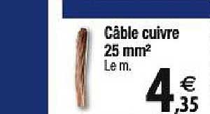 câble cuivre 25 mm2