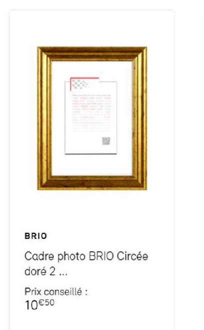 cadre photo brio circée