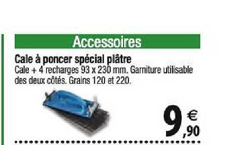 cale à poncer spécial plâtre
