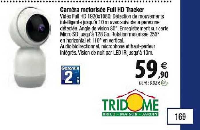 caméra motorisée full hd tracker