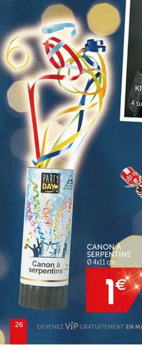 canon à serpentins party day