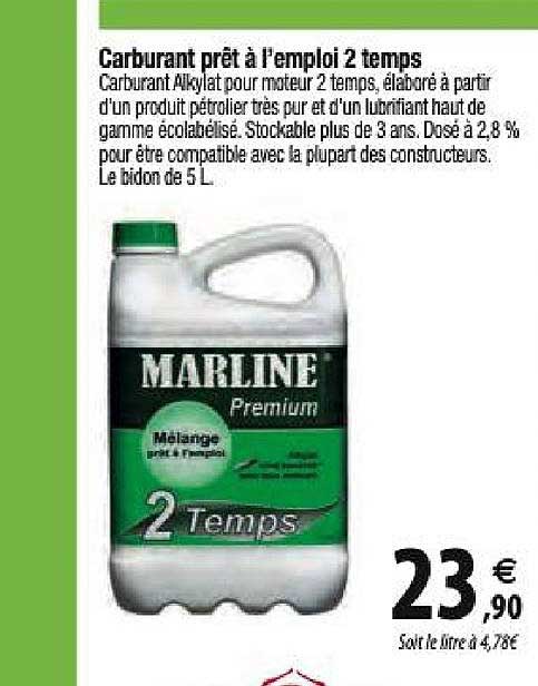carburant prêt à l'emploi 2 temps marline
