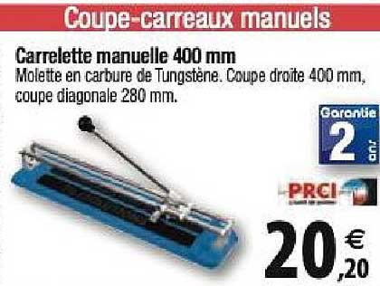 carrelette manuelle 400mm