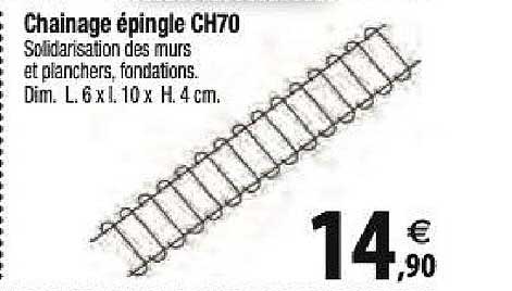 chaînage épingle ch70