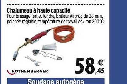 chalumeau à haute capacité