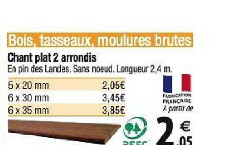 chant plat 2 arrondis