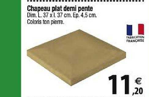 chapeau plat demi pente