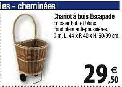 chariot à bois escapade