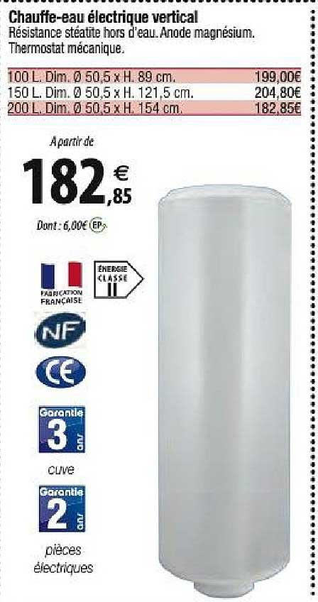 chauffe eau électrique vertical