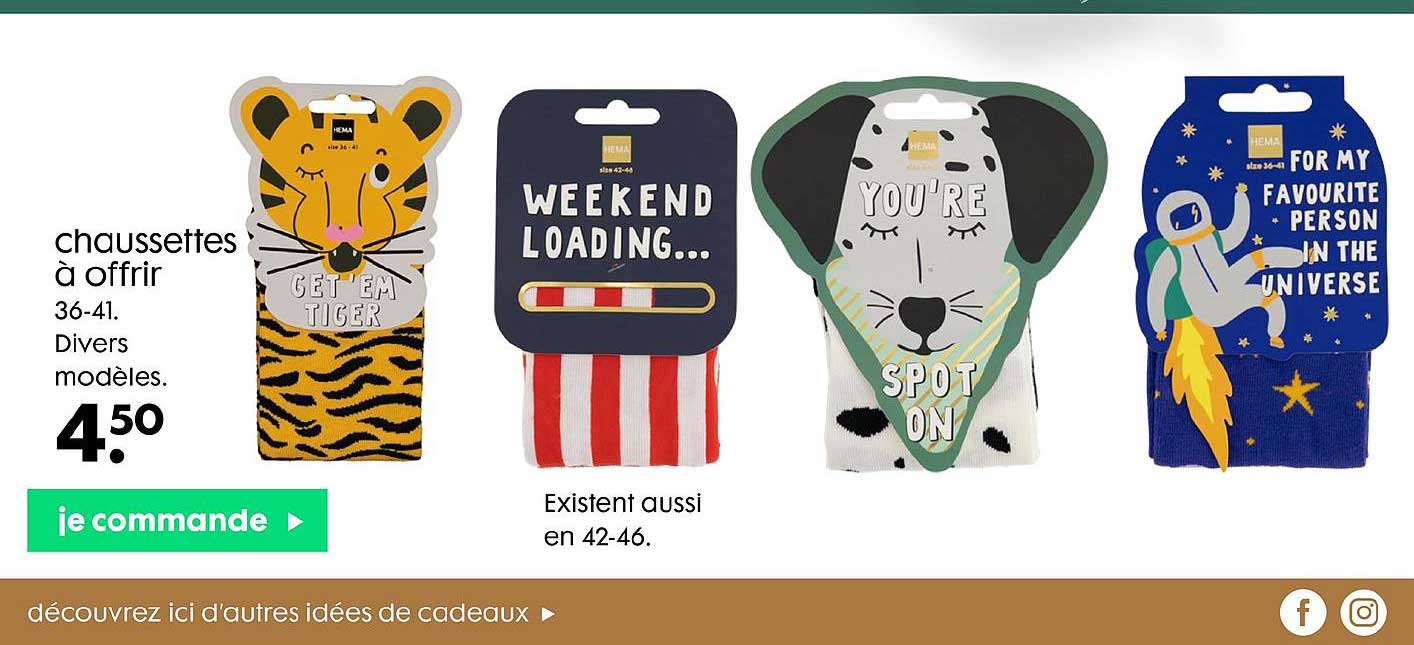 Chaussettes à Offrir