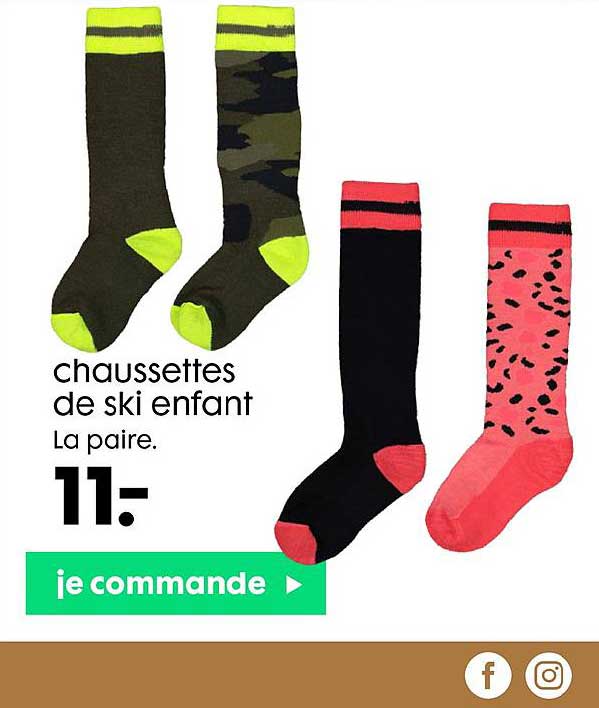 chaussettes de ski enfant