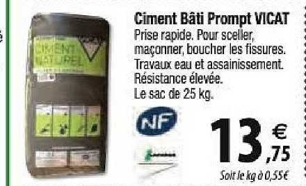 ciment bâti prompt vicat