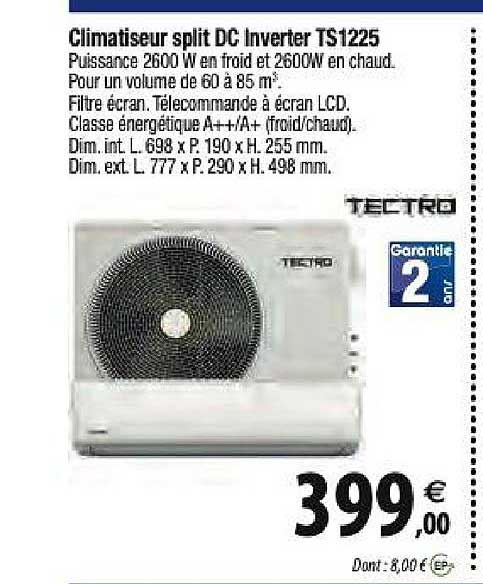 climatiseur split dc inverter ts1225