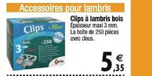 Clips à Lambris Bois
