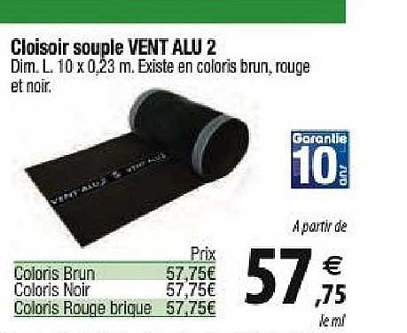 cloisoir souple vent alu 2