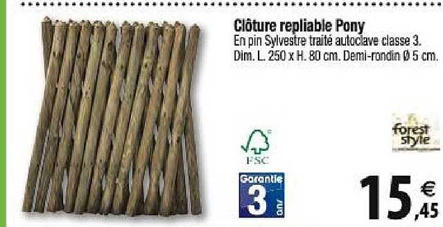 clôture repliable pony