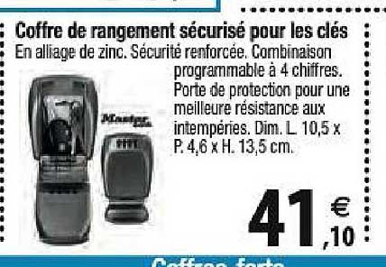 coffre de rangement sécurisé pour les clés master lock
