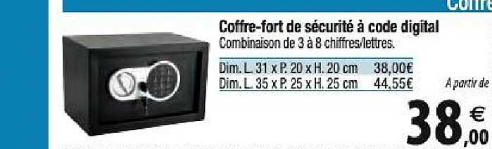 coffre-fort de sécurité à code digital