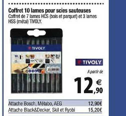 coffret 10 lames pour scies sauteuses