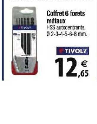 coffret 6 forets métaux