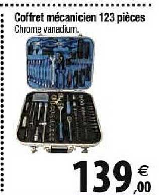 coffret mécanicien 123 pièces