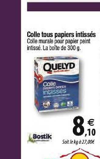 colle tous papiers intissés bostik