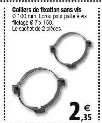 Colliers De Fixation Sans Vis