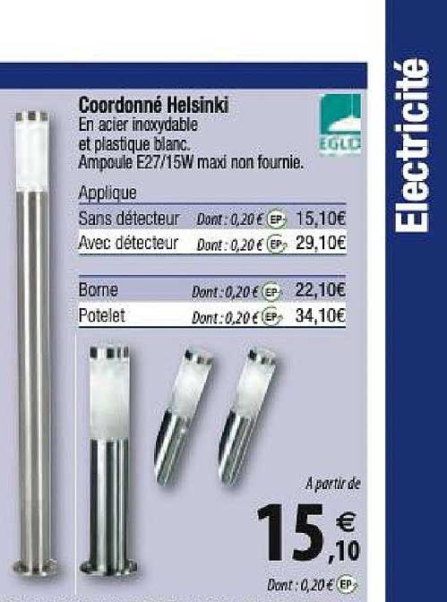 coordonné helsinki eglo