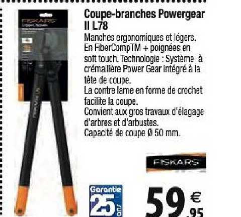 coupe-branches powergear ii l78 fisckars