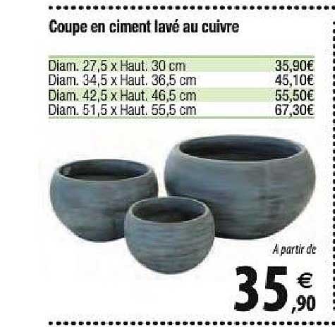 coupe en ciment lavé au cuivre