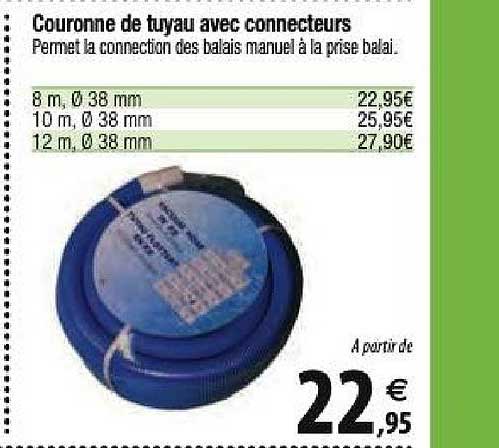 couronne de tuyau avec connecteurs