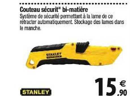 couteau sécurit bi matière