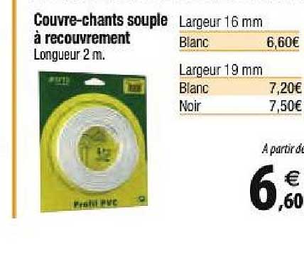 couvre chants souple à recouvrement