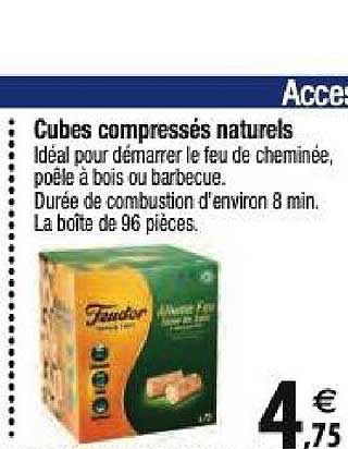 cubes compressés naturels