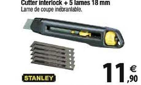 cutter interlock + 5 lames 18mm