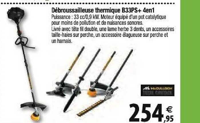 débrousailleuse thermique b33ps+ 4 en 1