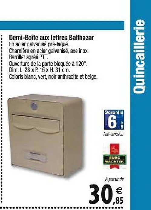 demi-boîte aux lettres balthazar